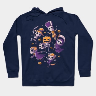 Halloween Skulls Cute Spooky Skeletons Hoodie